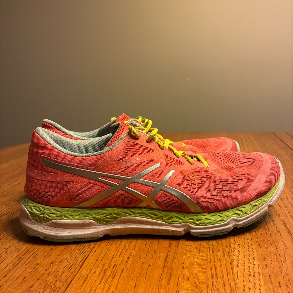 ASICS 33-FA Men’s Natural Running Shoes - Coral/Yellow‎ - Size 11